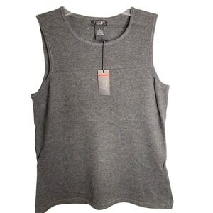 J’Envie New York Tank Top Loose Dark Gray Size Small Sleeveless Shell NWTs